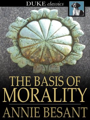 cover image of The Basis of Morality